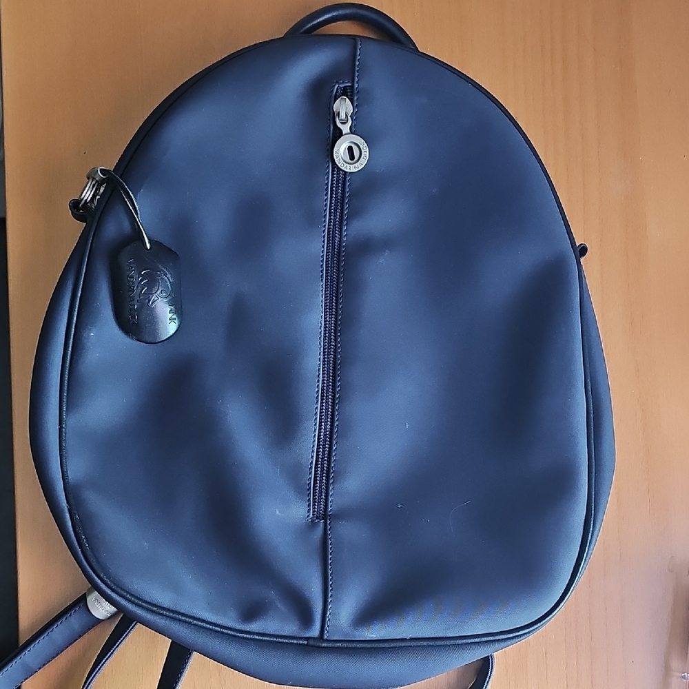 Mandarina Duck Vintage Luxury Y2K Navy Blue Backpack